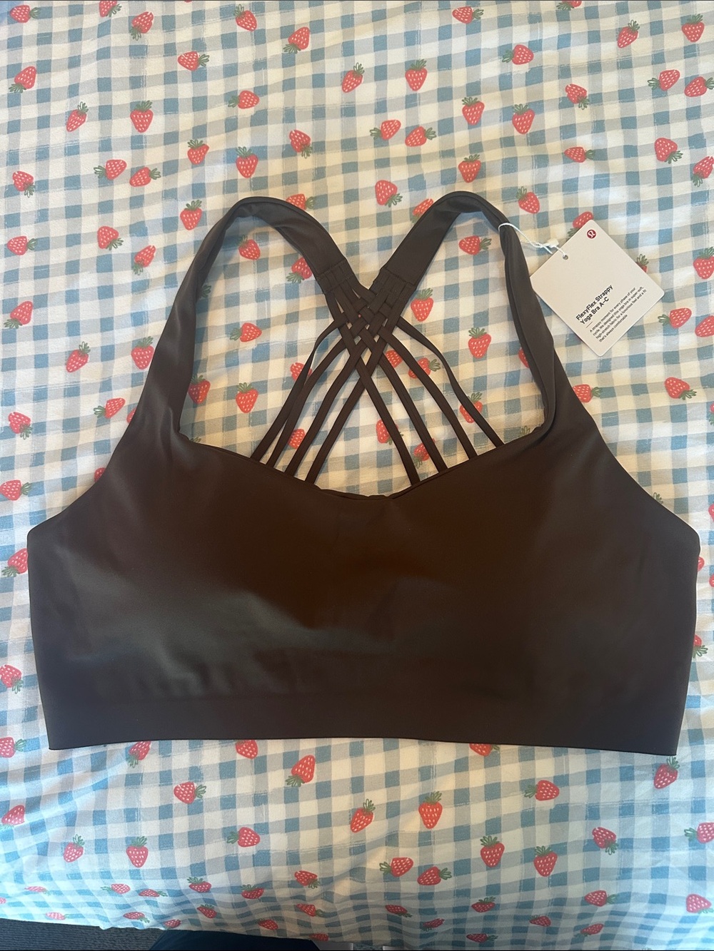 FlexyFlex Strappy Yoga Bra - Walnut Crunch